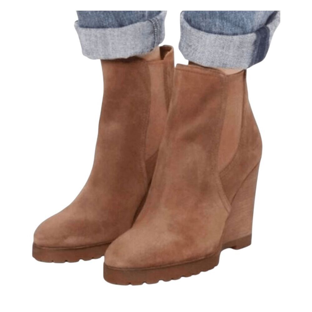 MICHAEL KORS Thea Suede Wedge Booties Size 9M
